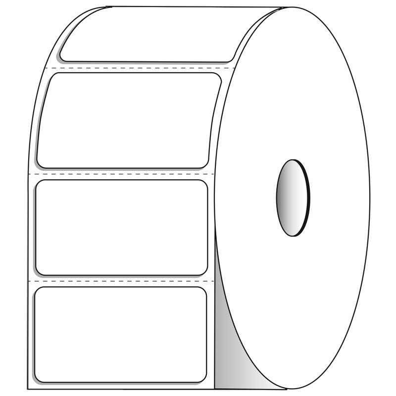 2.25" x 1.25" TT paper 4360/RL 8/CTN 3"core 8"OD Thermal Labels